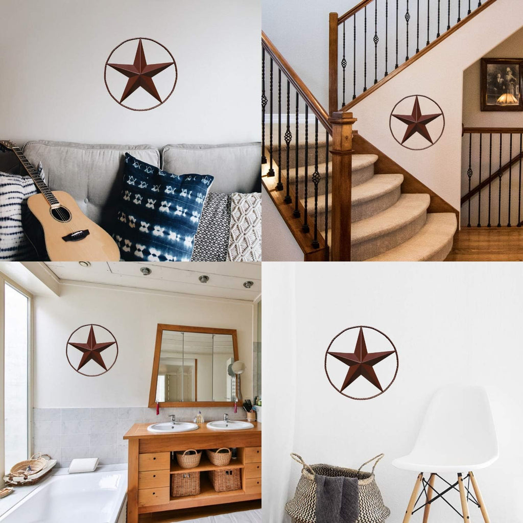 Barn Star - Metal Stars for Outside Texas Stars Art Rustic Vintage Western Country Home Farmhouse Wall Decor (18")