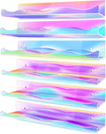 DILIBRA 6 Packs Iridescent Clear Acrylic Floating Shelves, 15.7 Inch Large