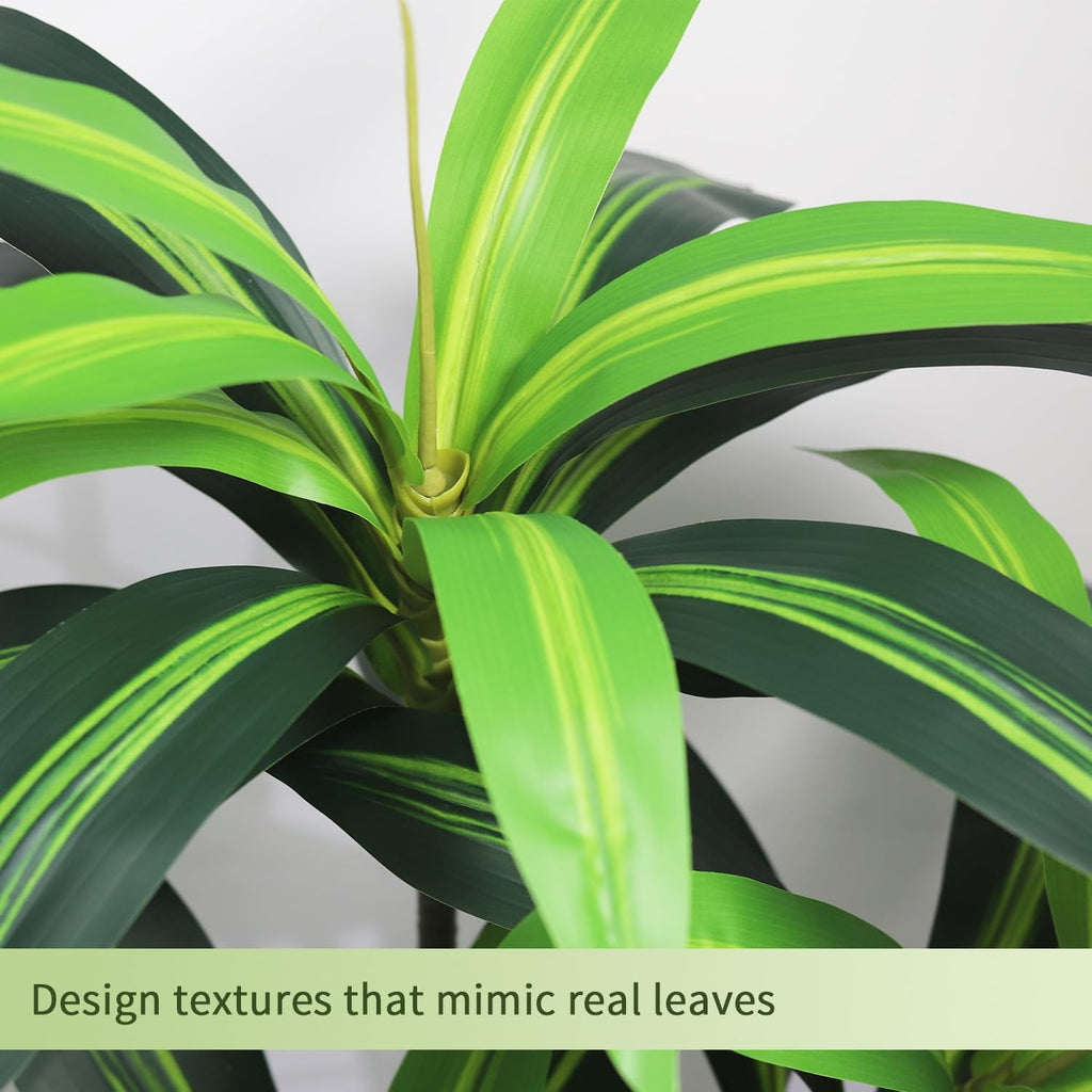 Artificial Dracaena Tree 5FT - Faux Indoor Tree with Pot for Living Room