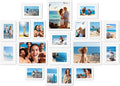 upsimples Picture Frames set of 19, Including 8x10, 5x7, 4x6 White Frame