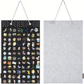PACMAXI Hanging Brooch Pin Organizer, Display Pins Storage Case, Brooch Collection Storage Holder, Holds Up to 96 Pins.(Not Include Any Accessories) (Head Triangle Hole-Black, Small)