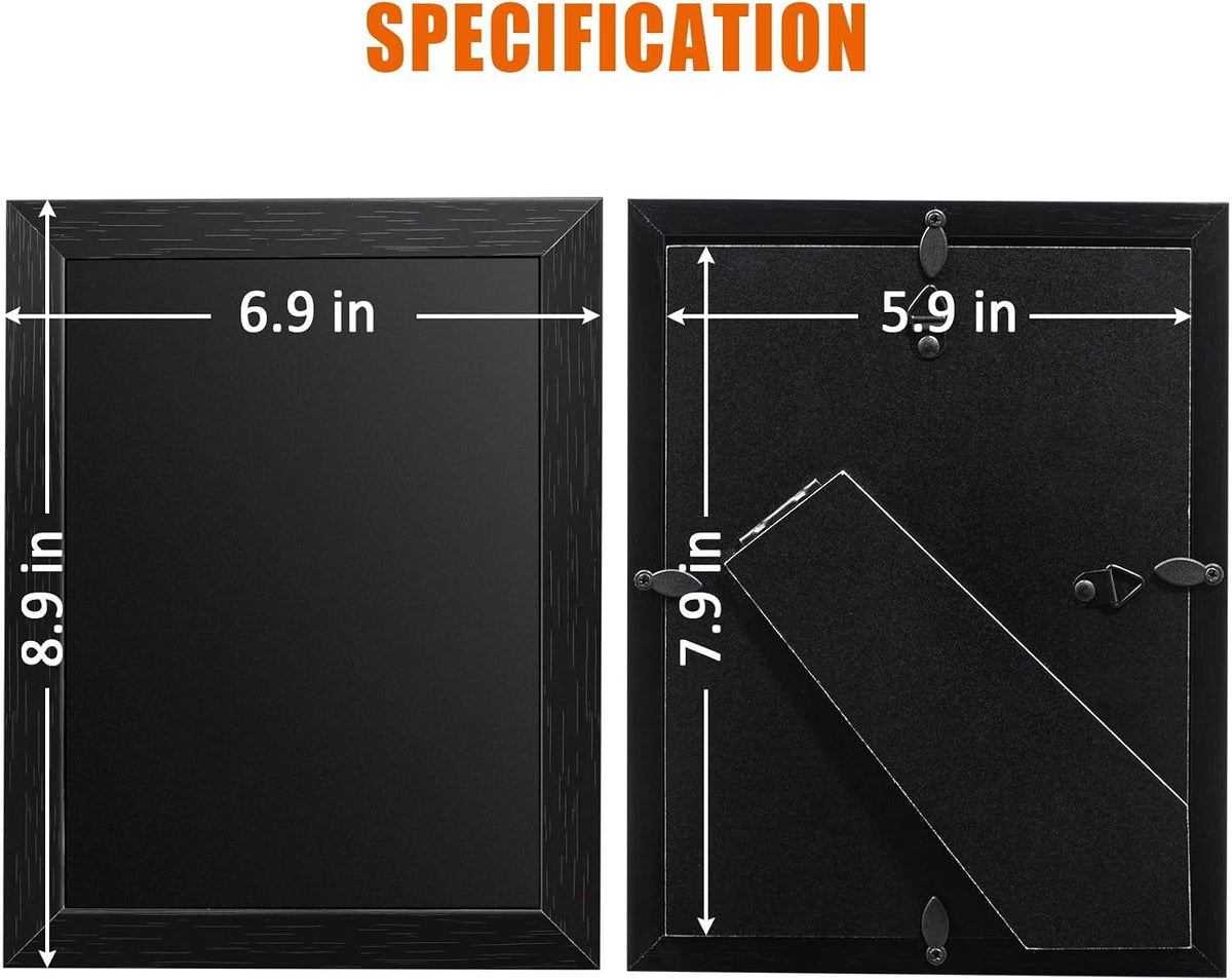 tutata 7x9 Pin Display Frame, Wall & Desktop Mount Shadow Box, Black
