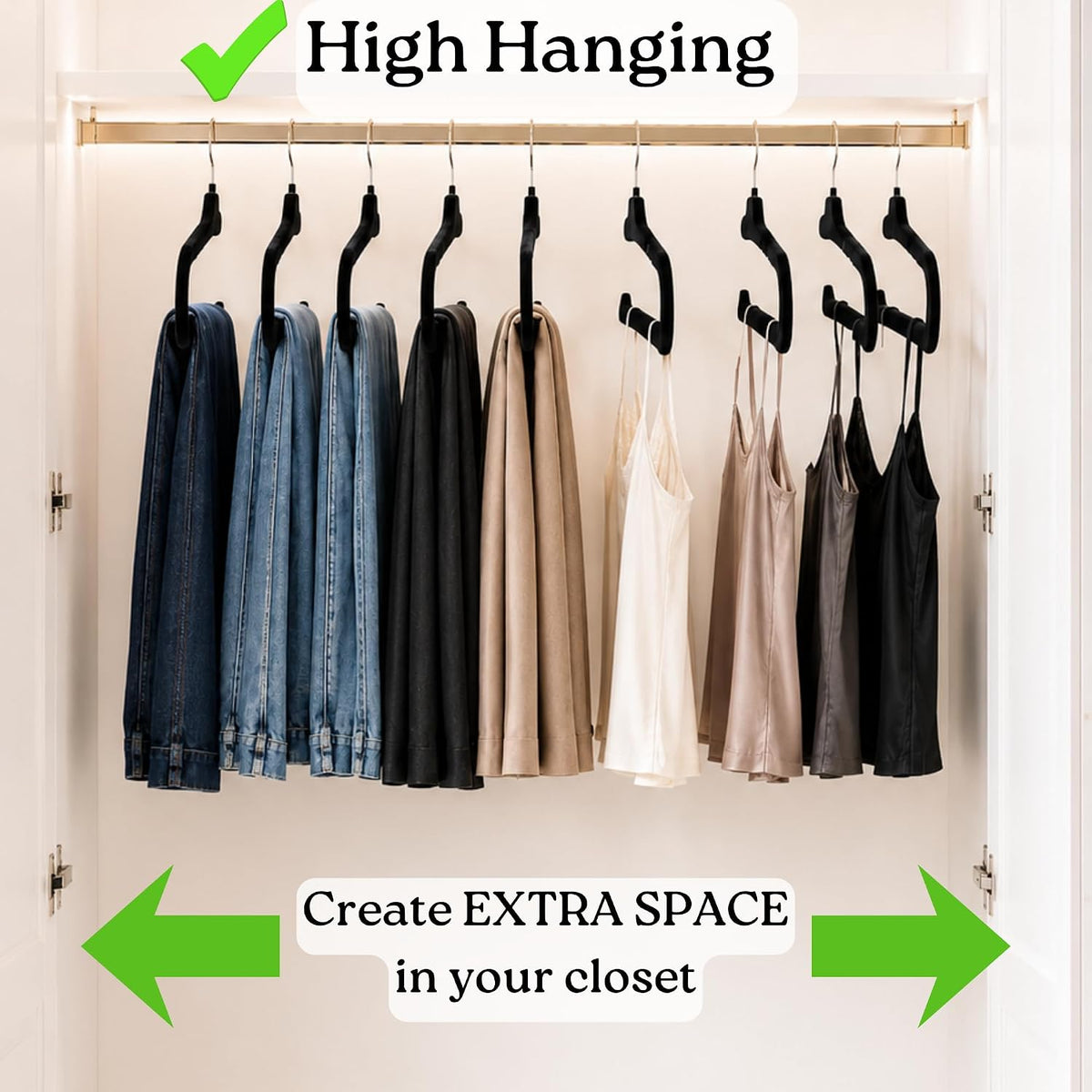ZAKUTO Velvet Pants Hangers 50 Pack, Open Ended, Short Neck, Jean Hangers