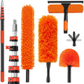 30FT High Reach Duster Cleaning Kit with 5-24 FT Extension Pole