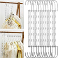 12 Pieces Space Saving Metal Collapsible Hangers for Heavy Clothes, Closet Space Savers Metal Hanger Organizer for Dorm, Room Essentials Storage