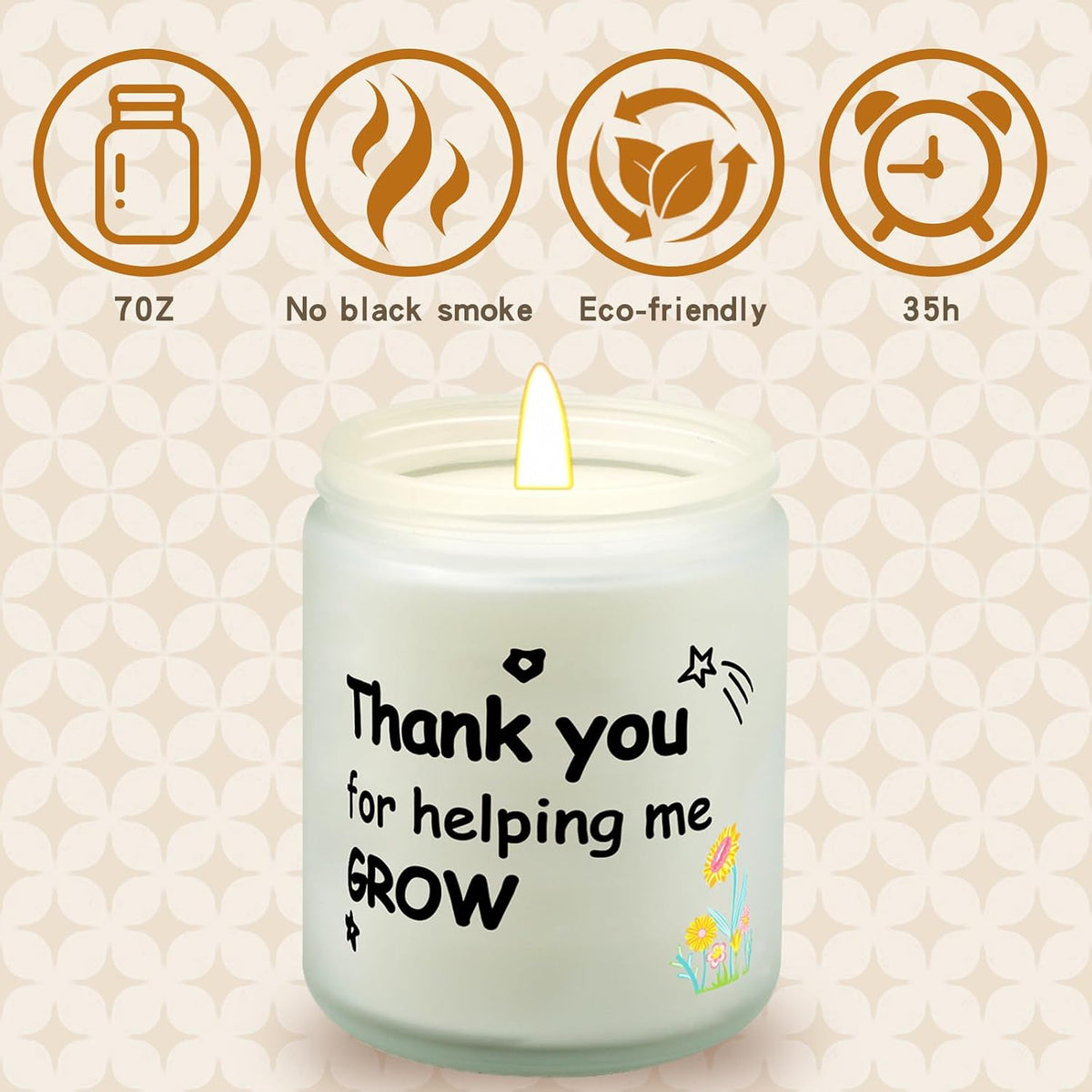 Lihome Teacher Appreciation Gifts - Funny Teacher's Day, Thanksgiving, Birthday, Christmas Gifts, Vanilla Coconut Candles
