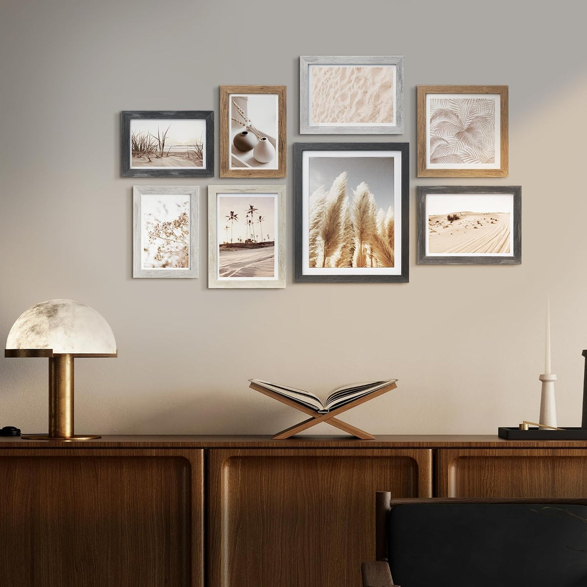 ArtbyHannah Gallery Wall Frame Set, 8 Pack Multi-color Picture Frame, Small