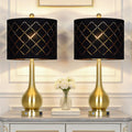 26" Gold Table Lamps Set of 2 for Bedroom Nightstand & Living Room