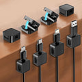 12-Pack Cable Organizers, Magnetic Cable Clips, Cable Holders Black