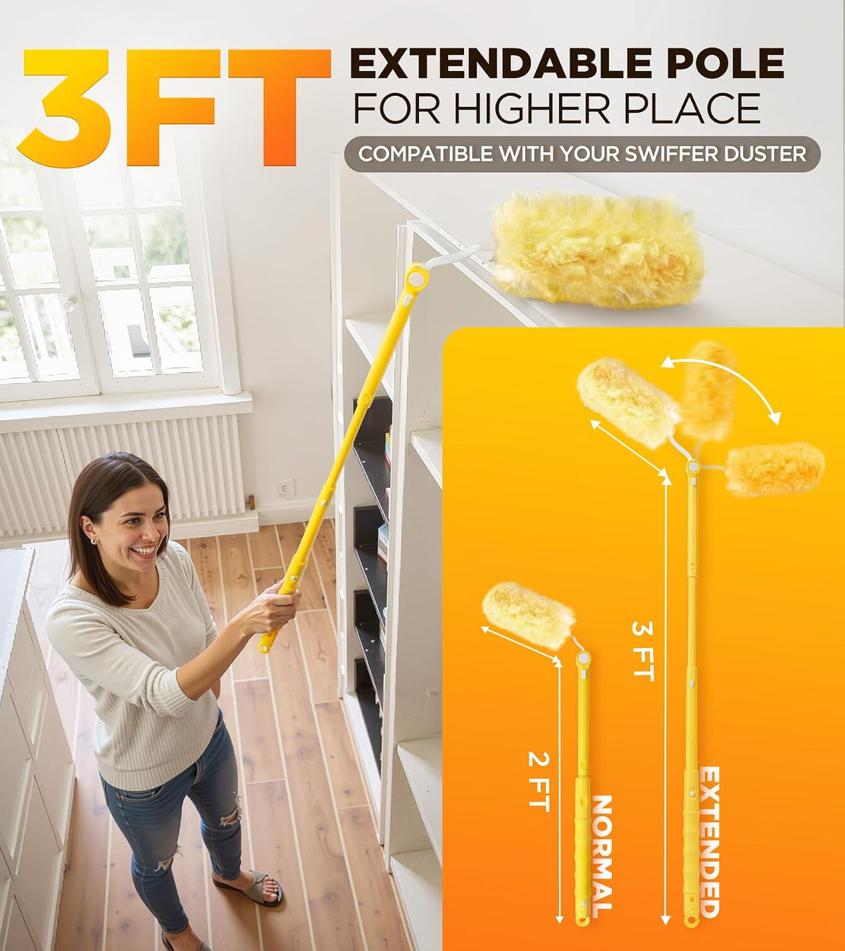 REKOPI Heavy Duty Duster Refills for Swiffer Duster, 20 Count