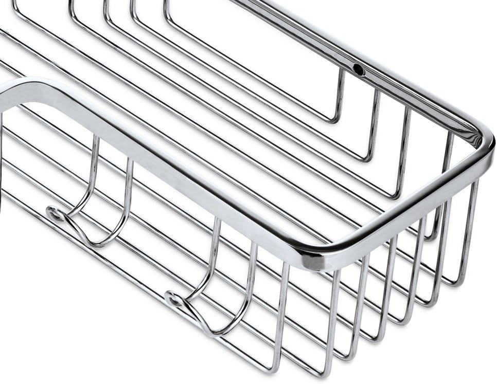 Shower Corner Shelf,304 Caddy Stainless Steel Rustproof,Soap Caddy Shower Organizer Wall Mounted Basket,Polished Finish-Right Angle Basket