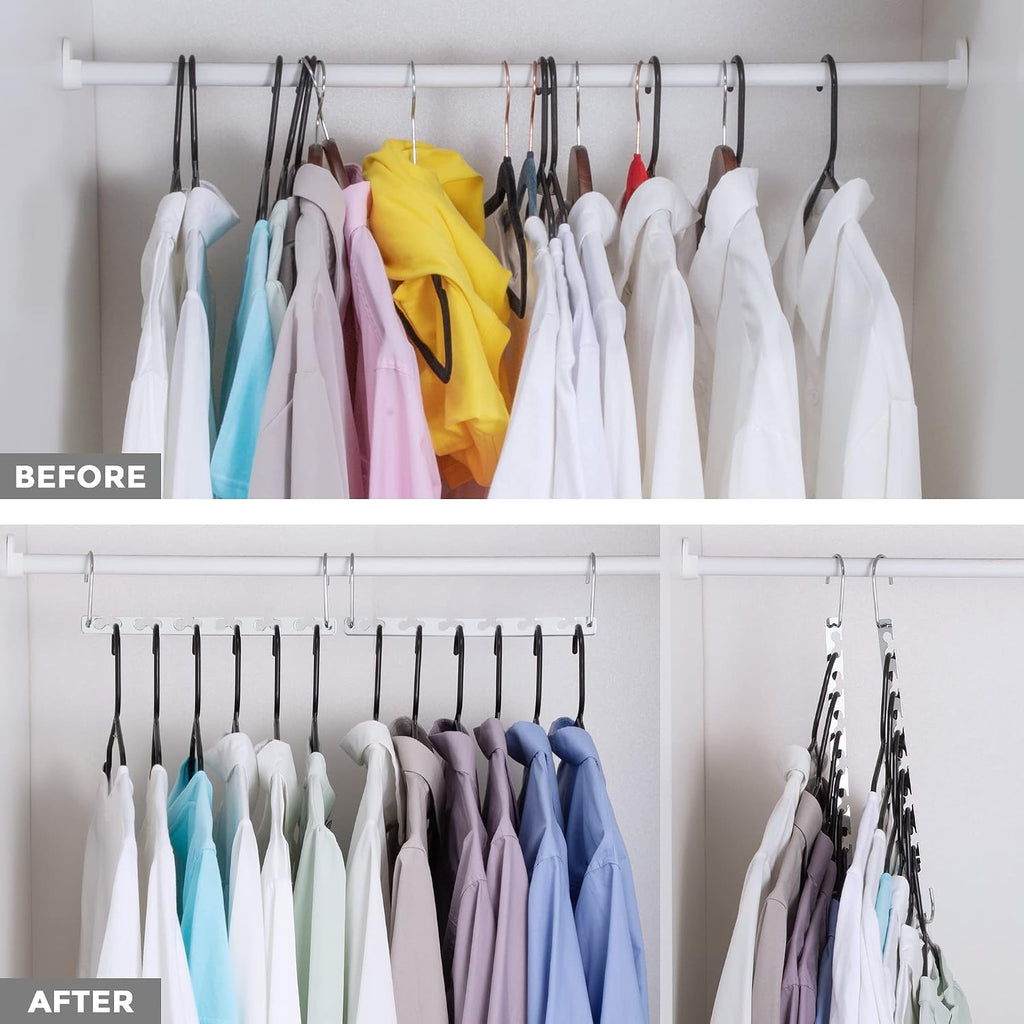 HOUSE DAY 12 Pack Space Saving Hangers for Clothes, Metal Magic Hanger