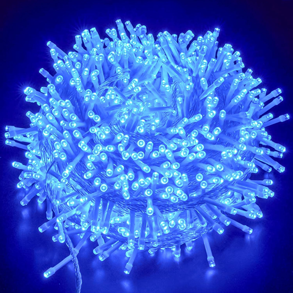 400FT Blue LED Fairy Lights, String Lights with Remote, 8 Lighting Modes, Waterproof Light Strand for Winter Decor, Snowflake Display, Bedroom, Baby Shower, Birthday, Party, Indoor Outdoor Decorations