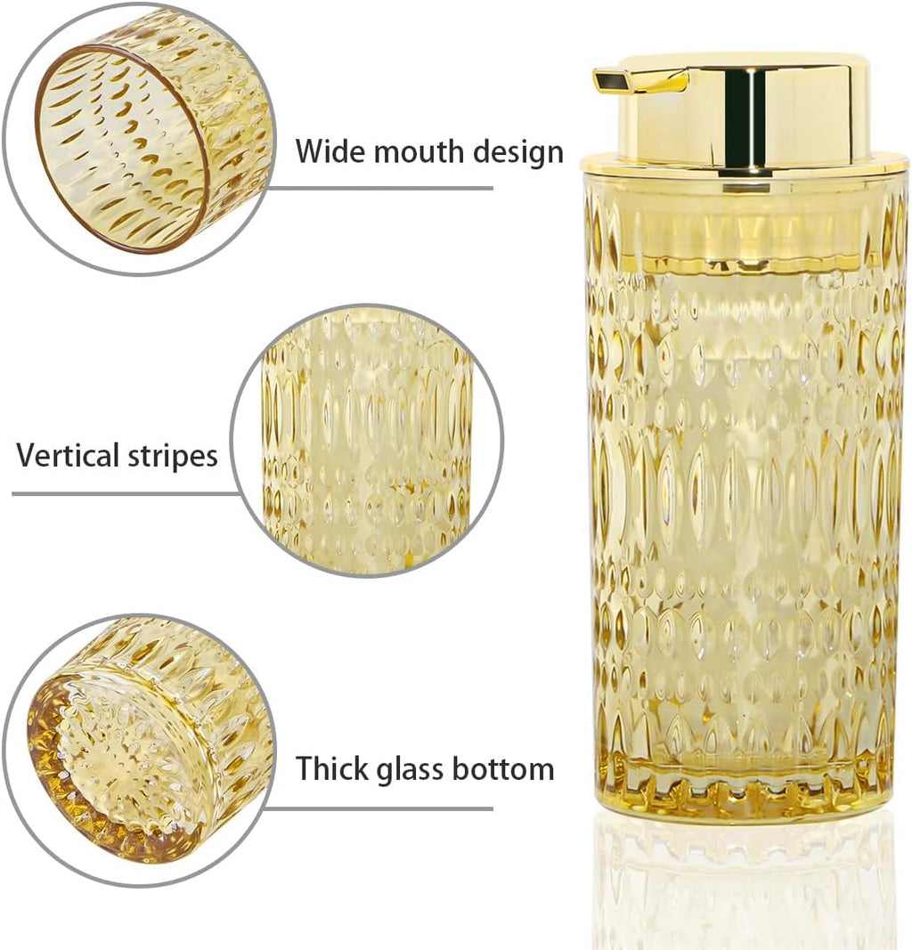Amber Glass Foaming Soap Dispenser