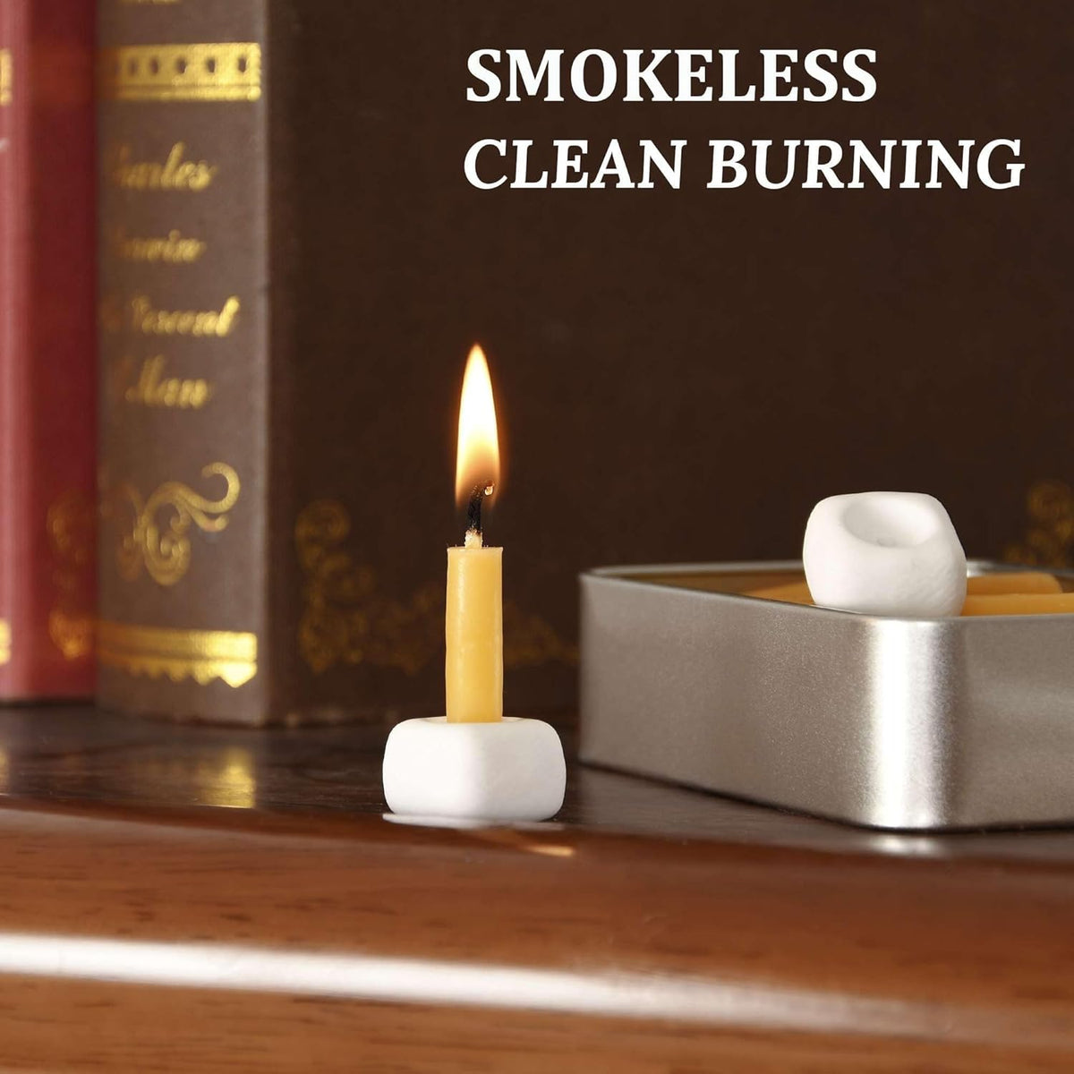 20 Minute Candles Set,2.6 Inch Beeswax Taper Meditation Candles 40Pcs