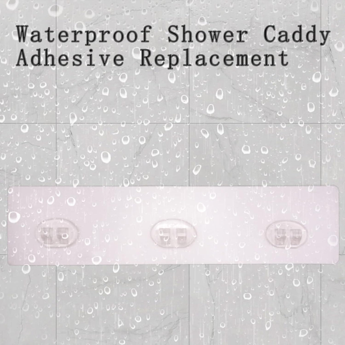 4 Pack Shower Caddy Adhesive for Replacement, Strong Transparent Adhesive for Shower Caddy Sticky Pads, No Drilling for Corner Shelf Basket, Bathroom Storage Shelves, Kitchen Racks and Soap Holder