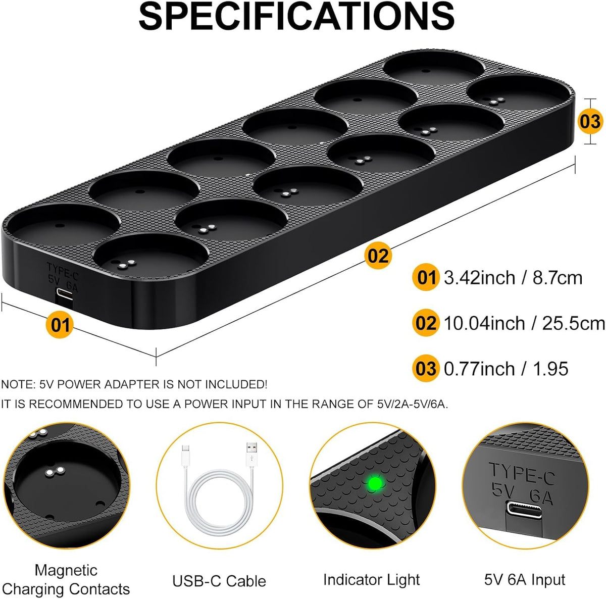 YiaMia Upgraded Rechargeable Tea Lights with Magnetic Charging Base 12 Pack
