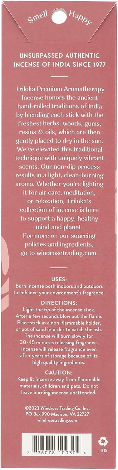 Triloka Incense White Rose, 10 CT