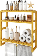 Galood Over The Toilet Storage Bathroom Shelves Wall Mounted 3 Tier Yellow