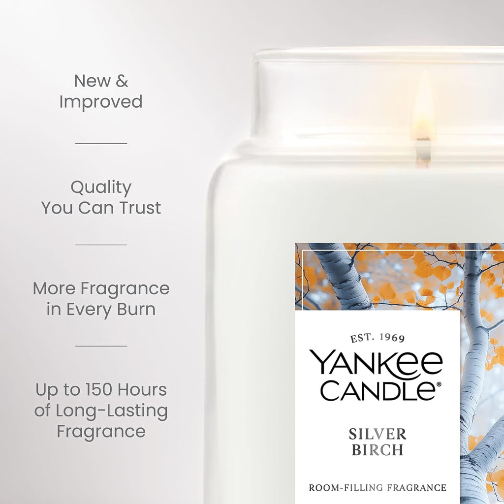 Yankee Candle Silver Birch Scented Candle, 22oz Large Jar