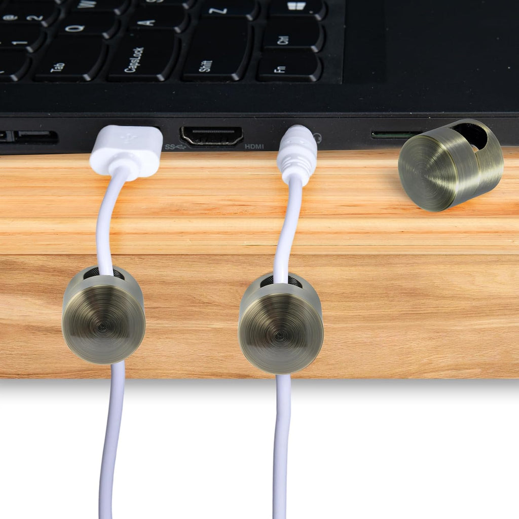 SmallCat 10 Sets Charger Holders for Cords, Cord Holder, Antique Copper