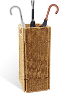 Rattan Umbrella holder, Hand Woven Umbrella Holder for Entryway, Indoor Umbrella Rack Organizer Freestanding, Umbrella Bucket Fits Mudroom,Walking Canes,Home,Office