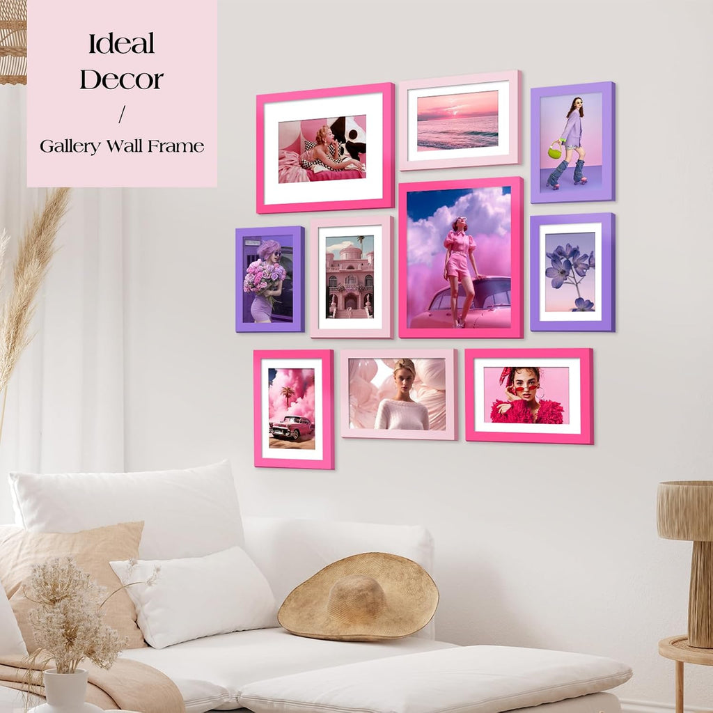 TWING Collage Picture Frames Wall Decor 10 Pack Multi Sizes