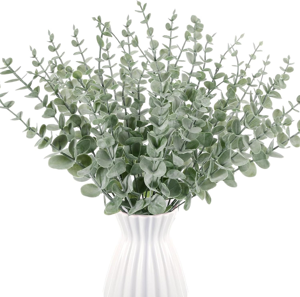 Giegxin 100 Pcs Artificial Eucalyptus Stems, Greenery Decor, Light Green