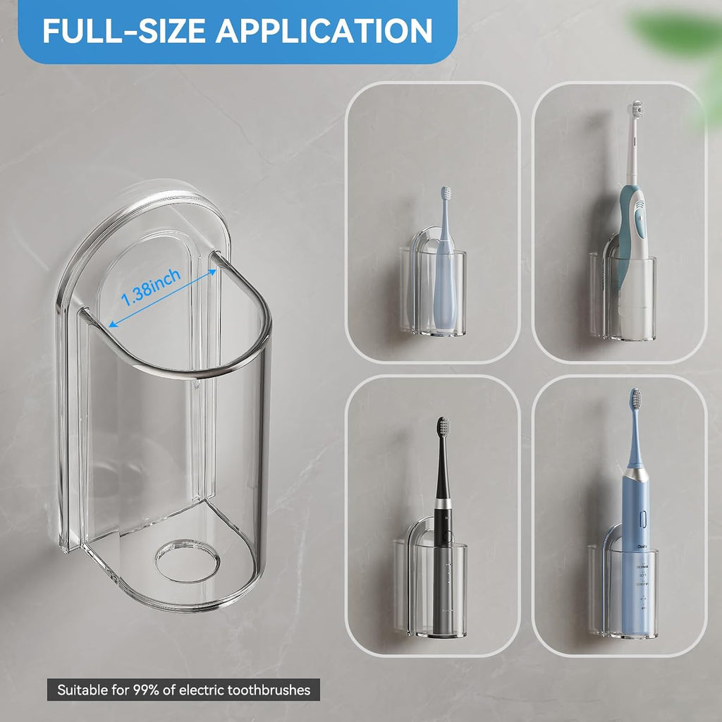 MOPMS Electric Toothbrush Holders Wall Mounted for Bathrooms 2Pcs