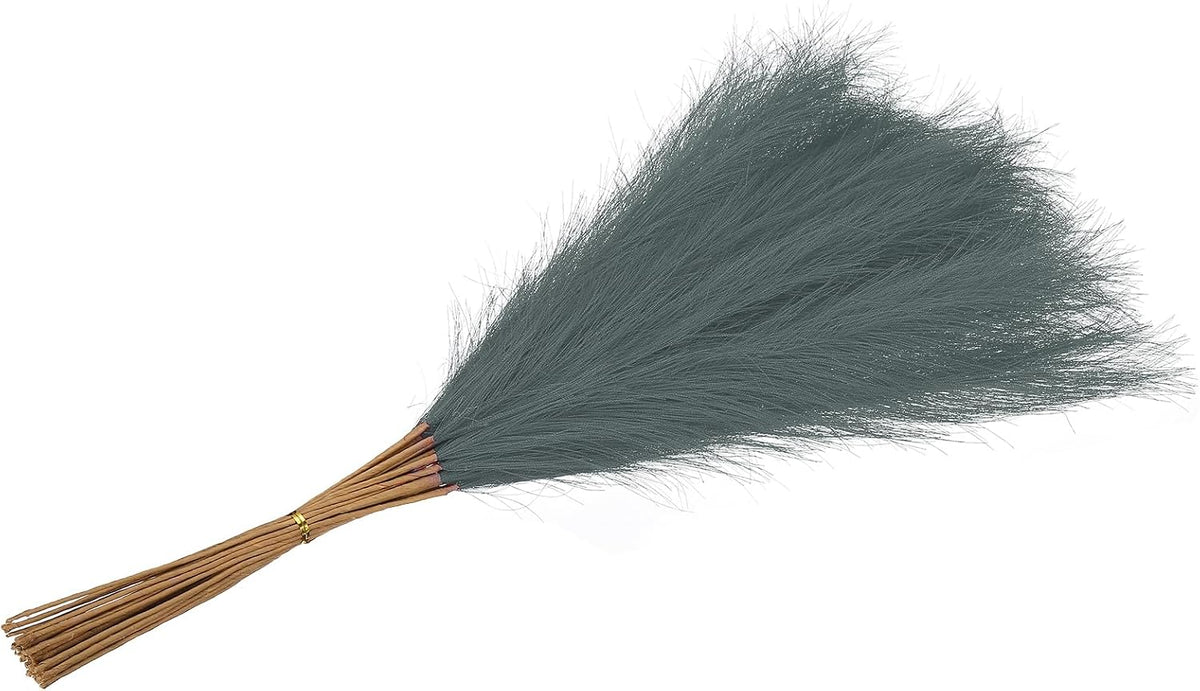 PATIKIL 21.7in Pampas Grass Decor, 30pcs Artificial Pampas Grass Bulk Fluffy Faux Pampas Grass Small Dried, Gray