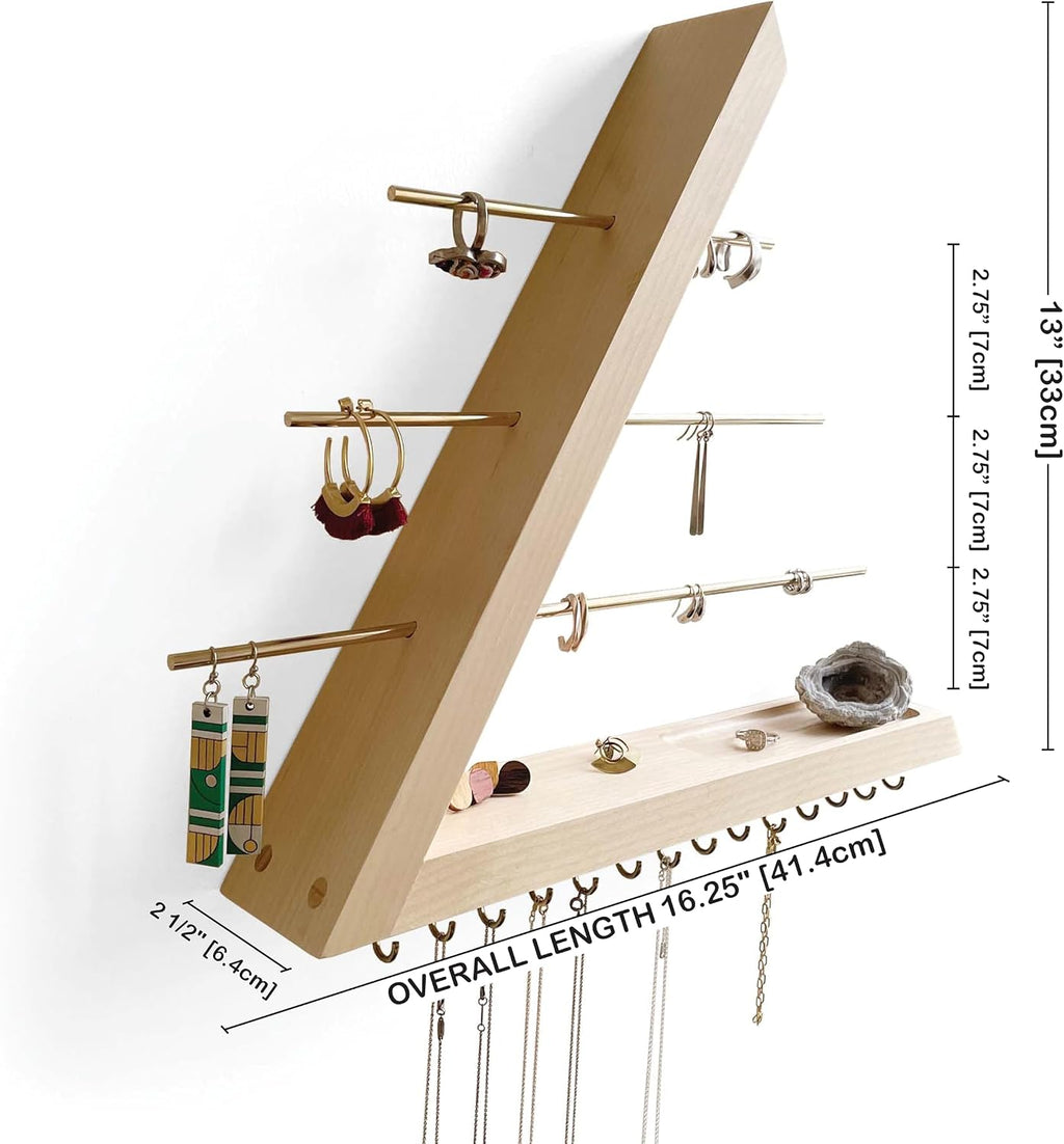 Jewelry Organizer Wall Mounted (Birch)