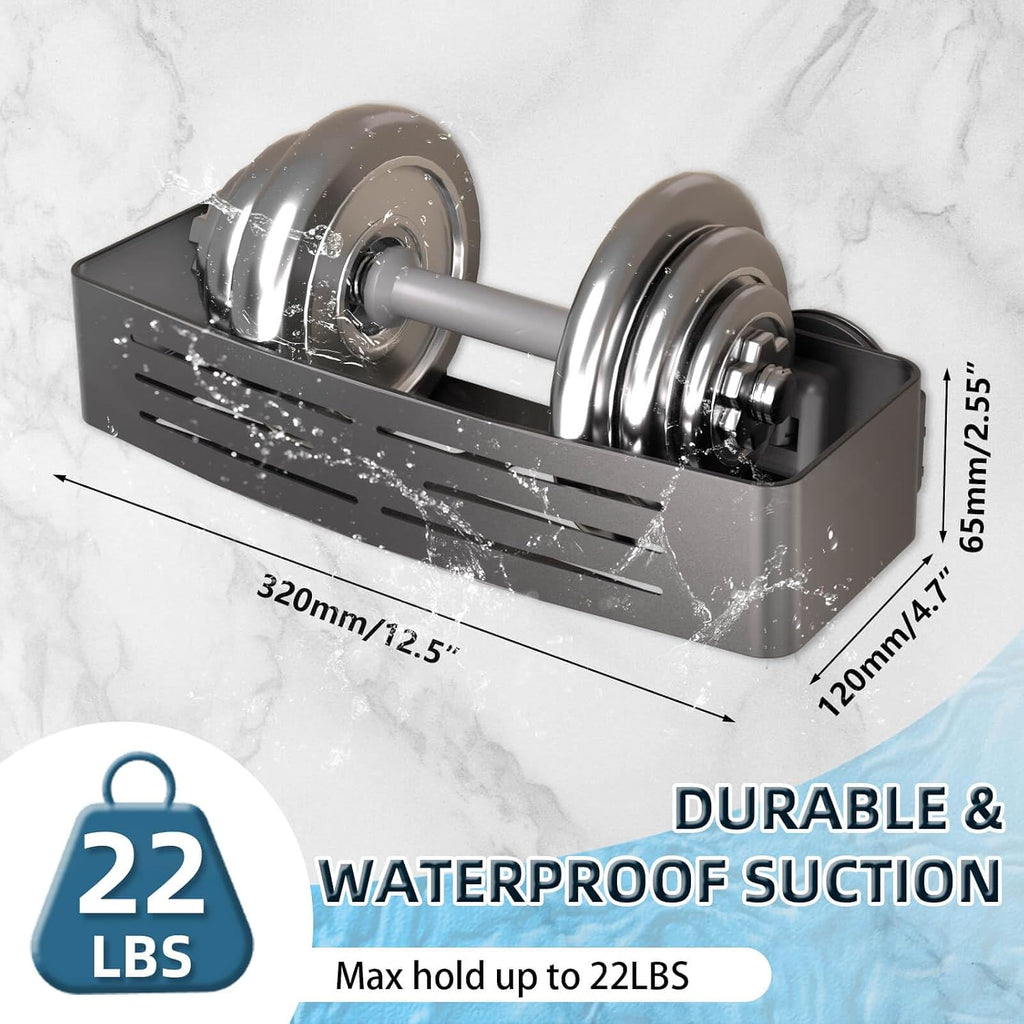 Onemake Suction Cup Shower Caddy, Shower Shelf, Bathroom Organizer, Gray