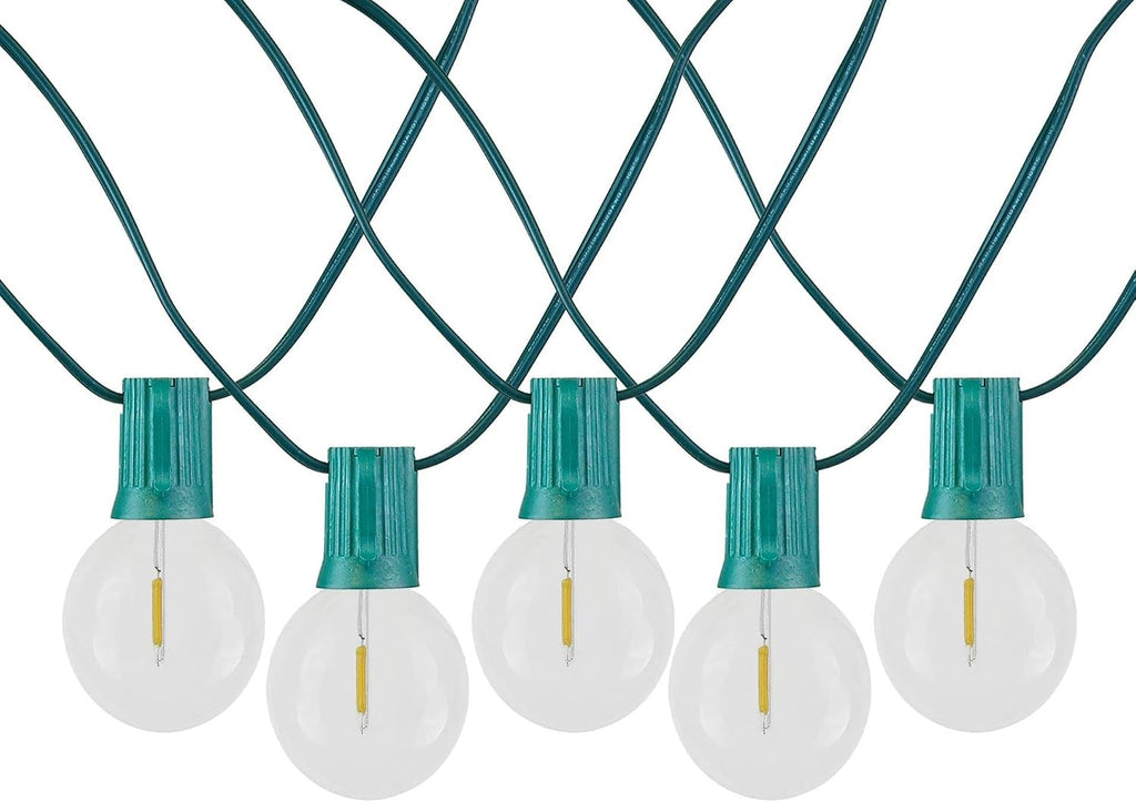 Novelty Lights 50 Feet G50 LED Patio String Lights Set, 50 Globe Bulbs