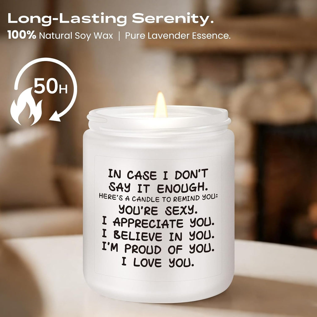Candle Gifts for Girlfriend Her, Funny Anniversary Christmas Candle Gift