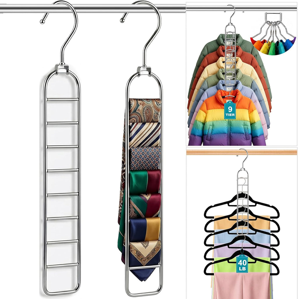 18-Hole Heavy Duty Space Saving Hangers for Closet Organizers and Storage