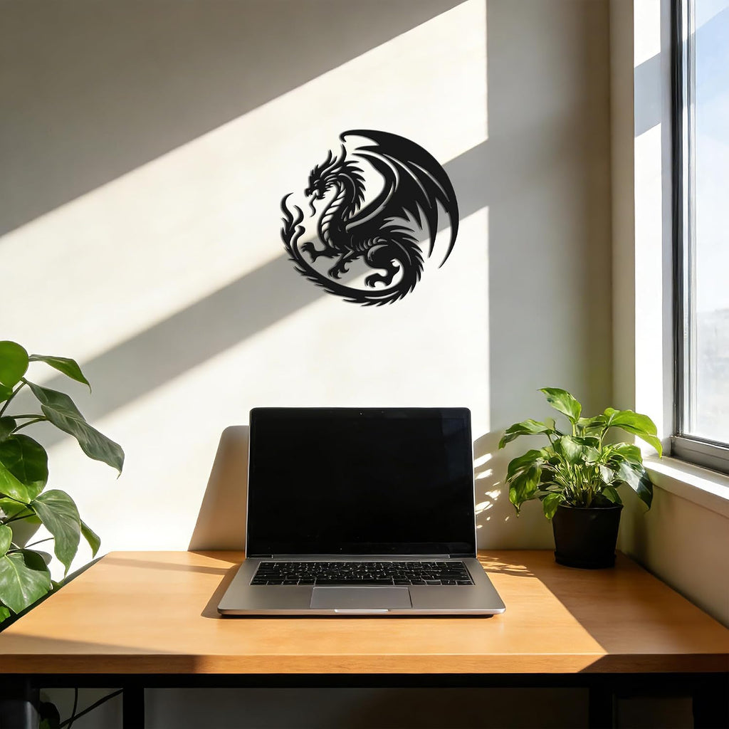 Rajukit Metal Dragon Wall Art Fantasy Decor for Home