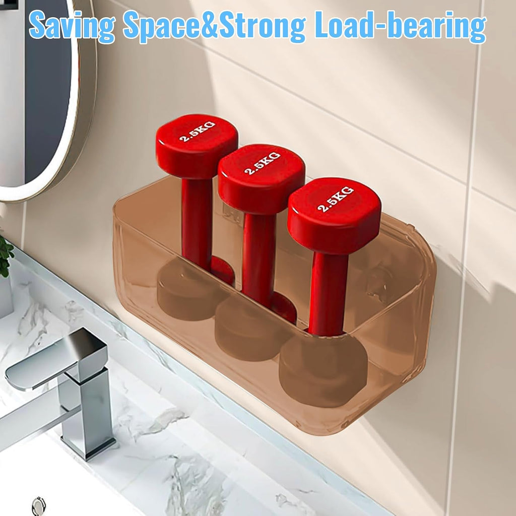 CGBE 2-Pack Cabinet Door Organizer, Self Adhesive Bathroom Shelves, Amber