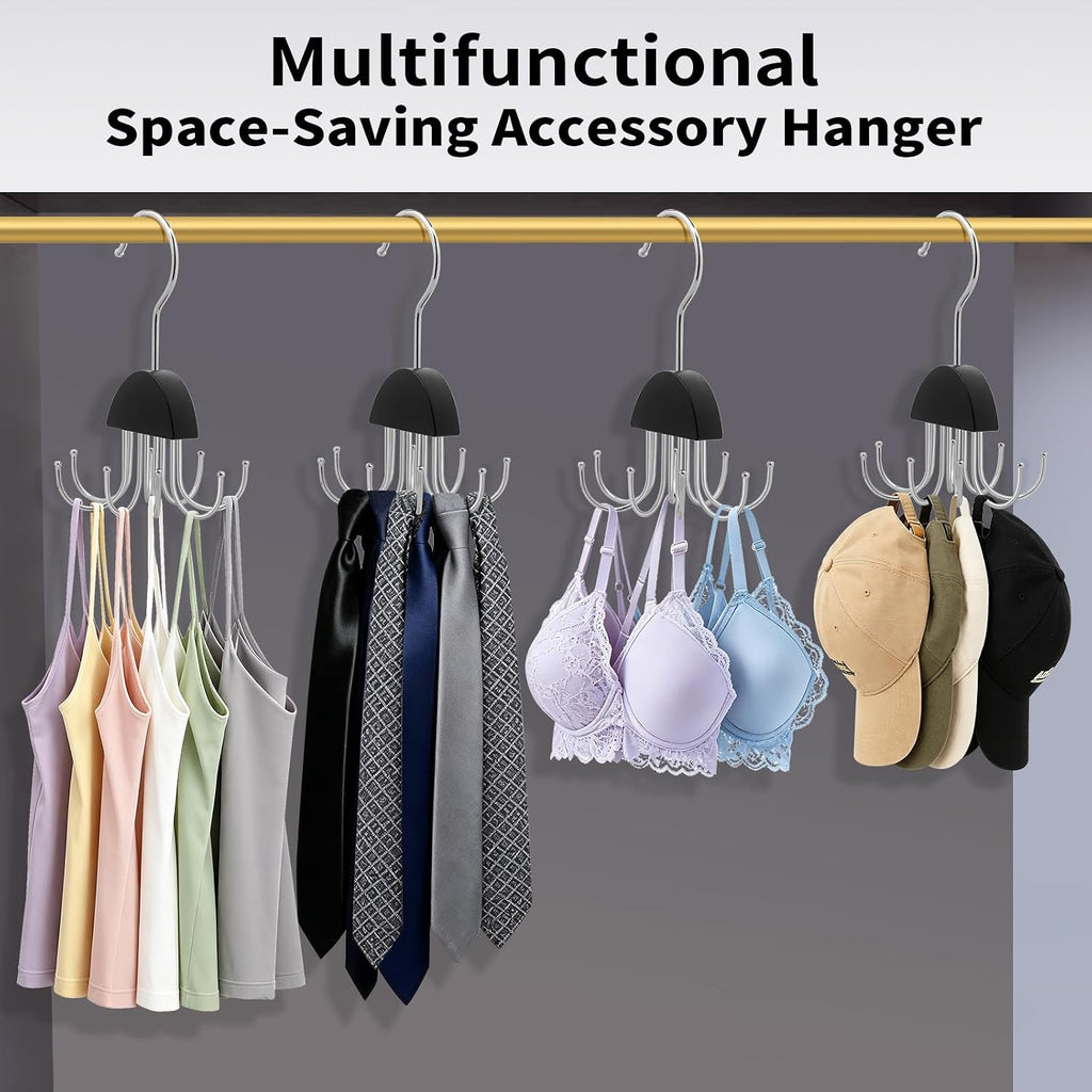 3 Pack Metal 8 Hook Bra Tank Top Hanger, Space Saving Organizer