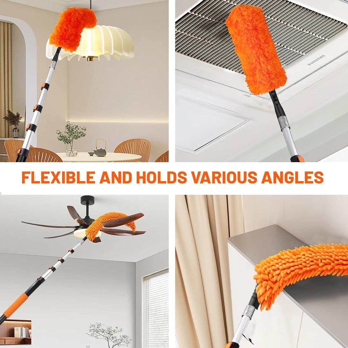 30ft High Reach Duster Kit with Extendable Pole,High Ceiling Duster Kit