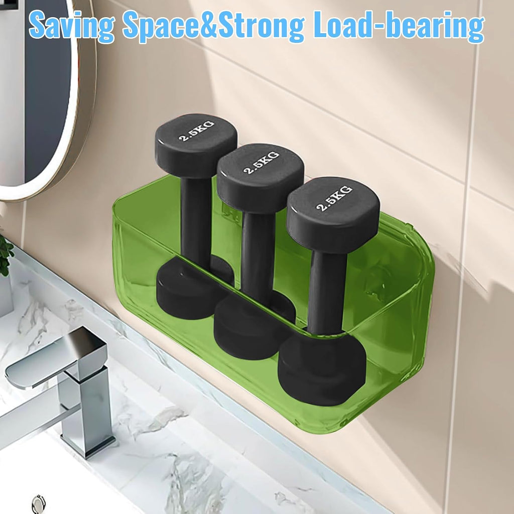 CGBE 2-Pack Cabinet Door Organizer, Self Adhesive Bathroom Shelves, Green