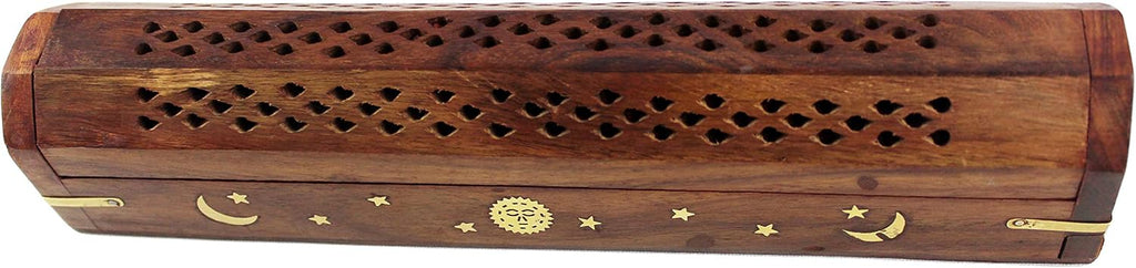 COTTON CRAFT Sheesham Wood Incense Burner Holder - Set of 2 Incense Burners