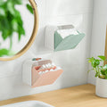 Wall Organizer Box Jar, Bathroom Vanity Storage Canister Holder for Cotton Swabs,Balls,Makeup Pads,Sponges,Bath Salts,Sanitary Napkins, Kitchen Office Bedroom Washroom,Pink