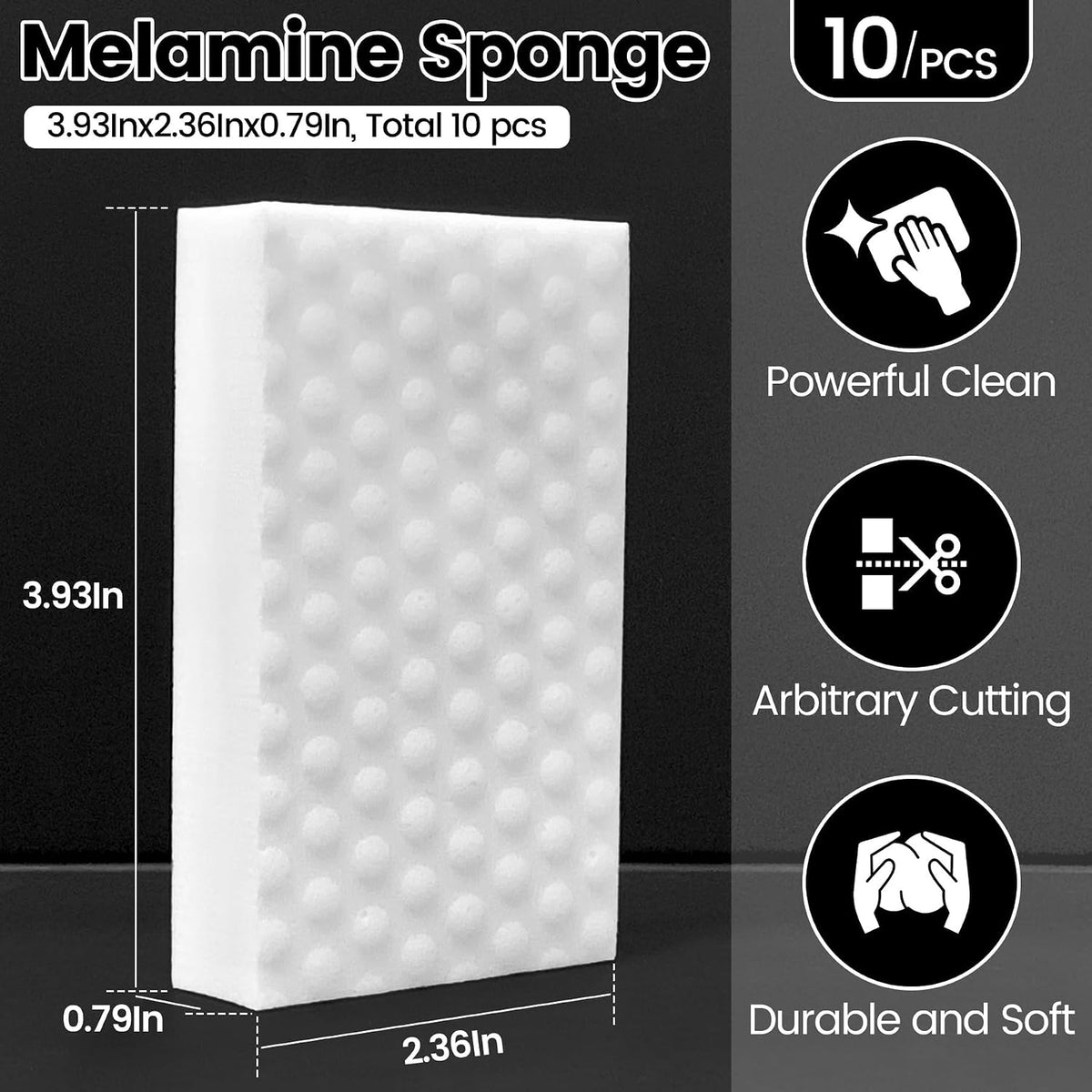MOJOTORY Magic Sponges Cleaning Eraser, 10 PCS