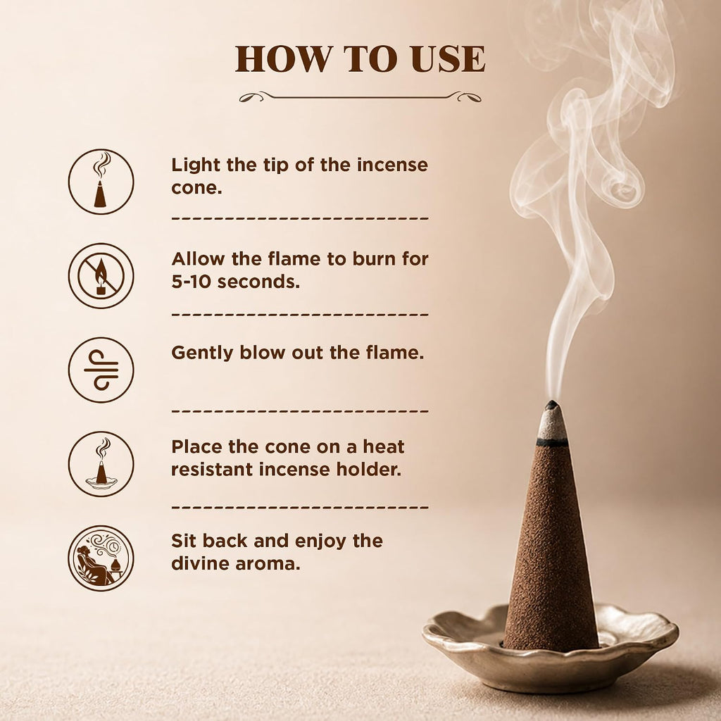 HEM Premium Masala Incense Cones (Church Incense) – Pack of 120 Cones | 10 Cones per Pack, | Long Lasting Divine Aroma for Prayer, Meditation & Spiritual Use