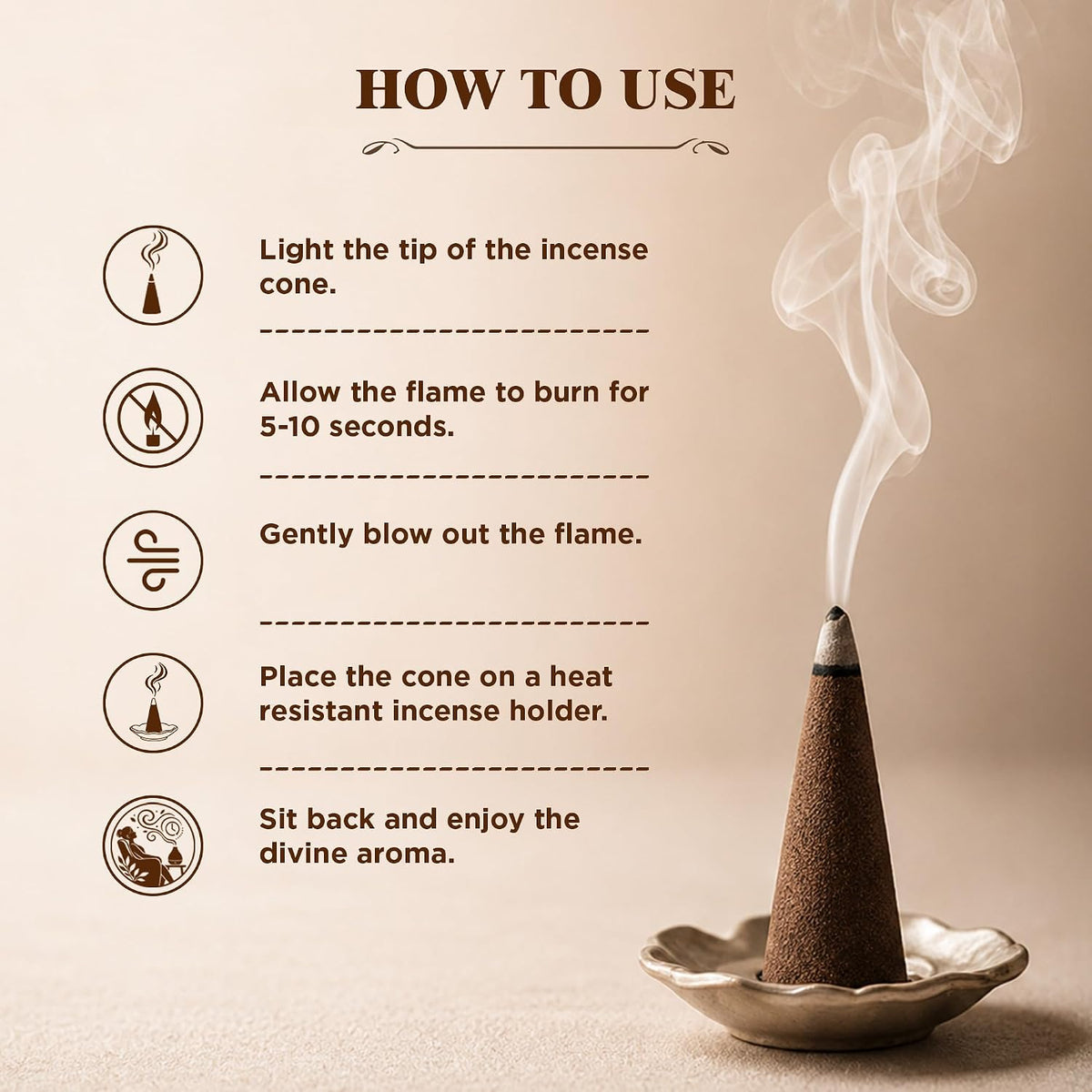 HEM Premium Masala Incense Cones (Church Incense) – Pack of 120 Cones | 10 Cones per Pack, | Long Lasting Divine Aroma for Prayer, Meditation & Spiritual Use