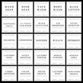 TESWEY 30PCS Waterproof Labels for Bottles, Minimalist Bathroom and Laundry Room Labels Set, Self-Adhesive Labels Stickers for Soap Dispenser and Laundry Jars, Hand Soap Shampoo Conditioner Label