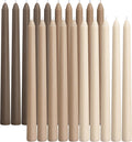 Viyffo 10 Inch Taper Candles-20 Pack Brown, Unscented, Smokeless