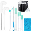 Crevice Cleaning Brush, Small Cleaning Brush Tight Spaces, 10 Pcs Ice Maker Cleaner Tools with Scrub Sponge, Ice Machine Cleaner Brush Sets