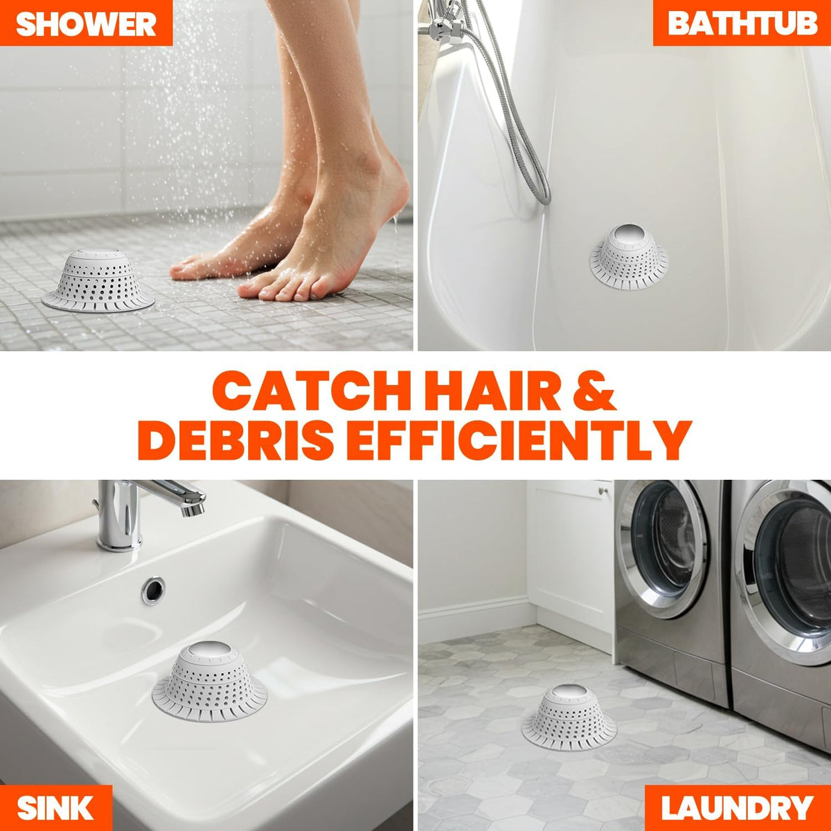 Bathtub Drain Strainer Silicone Bathroom Stopper Fixture Accessories