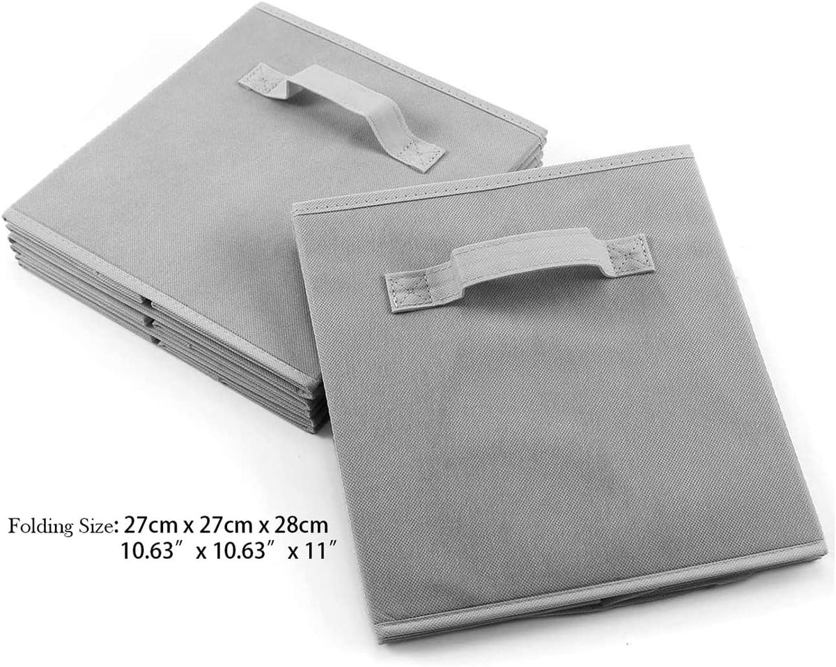 Basic Fabric Storage Bins 10.6 x 10.6 x 11 Storage Cubes 1 Pack Grey